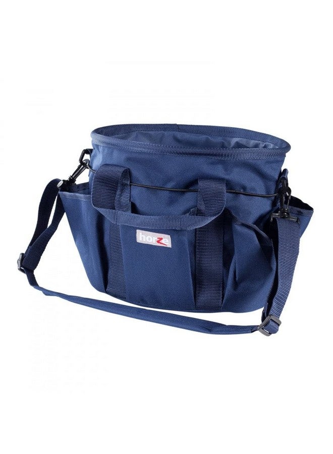 هورز حقيبة هورز للعناية بالخيول والكلاب مزودة بحزام كتف و6 جيوب للمستلزمات | 12 بوصة × 8 بوصة × 9 بوصة - أزرق داكن - مقاس واحد - Image 1