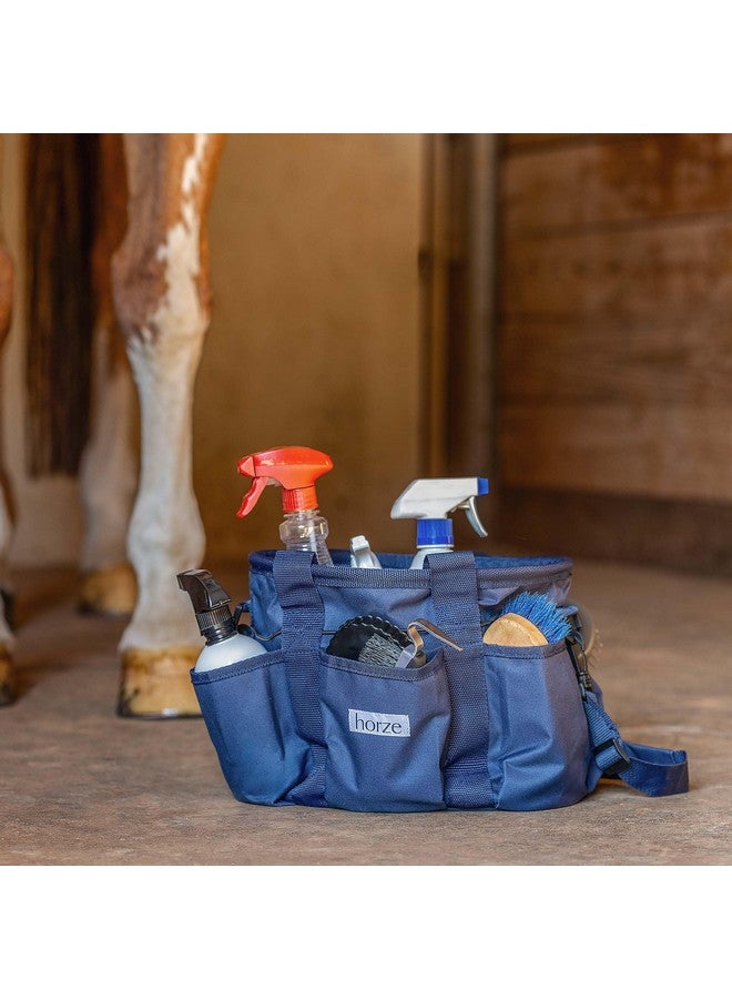 هورز حقيبة هورز للعناية بالخيول والكلاب مزودة بحزام كتف و6 جيوب للمستلزمات | 12 بوصة × 8 بوصة × 9 بوصة - أزرق داكن - مقاس واحد - Image 3