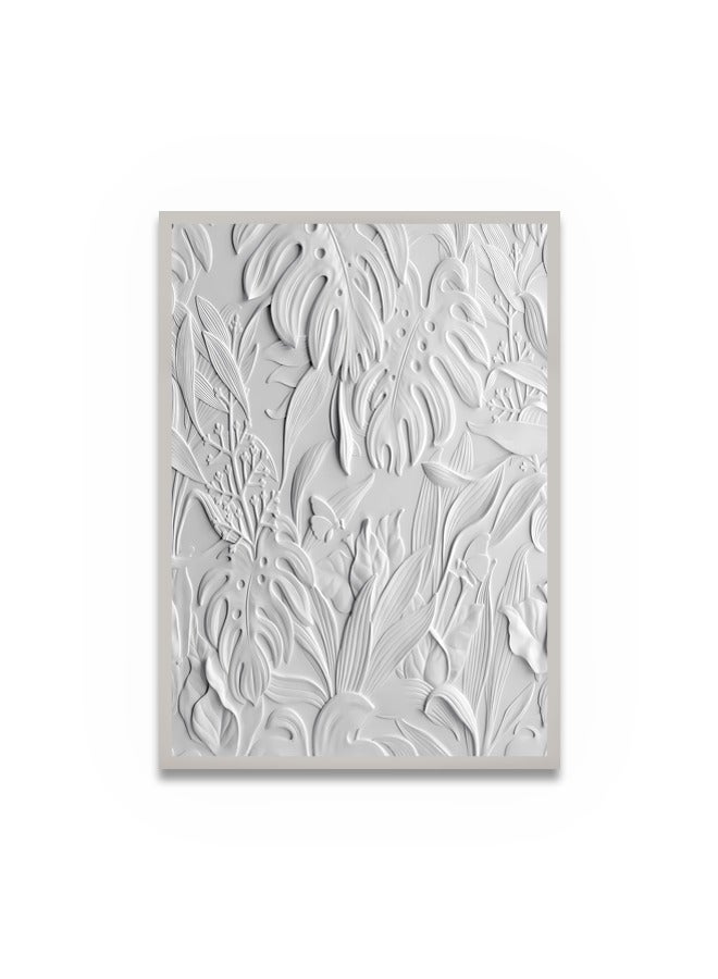 ماركتنا لوحة جدارية قماشية فنية لتزيين الحائط بتصميم تجريدي مع برواز فضي مجوف مقاس 120x80سم قطعة واحدة - Image 2