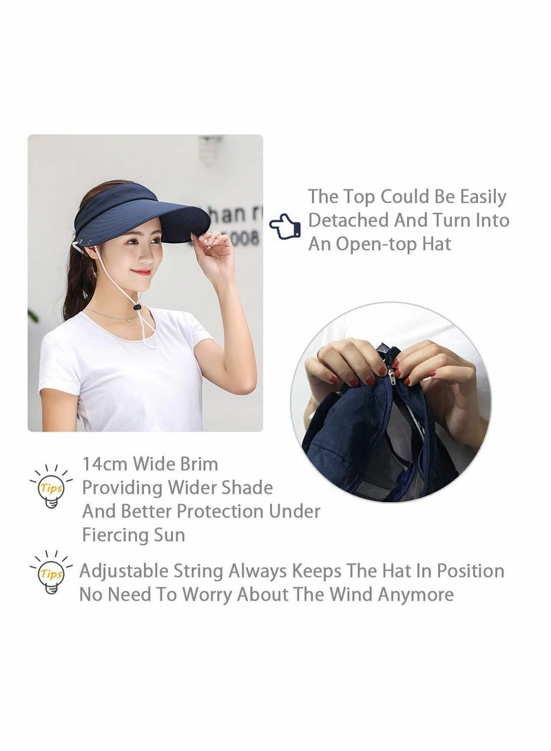 Y&D Fishing Hats Outdoor Sun Hat with Removable Neck Face Flap  Retractable Wide Brim UV Protection Cap Windproof Summer Travel Beach for Men Women - Image 5