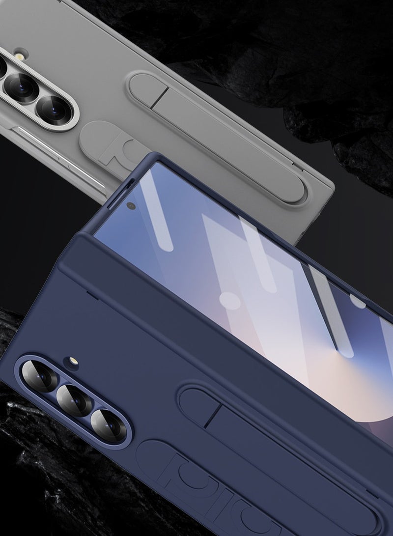 for Samsung Galaxy Z Fold 7 Protect Case with WristBand Stand,Bulit-in Hinge Protection, Screen  Lens Protection Shockproof Full Body Drop Fall Protection - Image 3