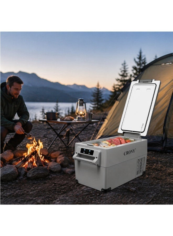 CRONY CF35 Vehicle Cooler/Freezer Box, 37 Quart, 35 Liters, 12/24V + 100-240V Multi-Voltage, Rapid Cooling - 4°F to 68°F, Portable Refrigerator for Outdoor Camping, RV, Truck, and Boat Use - Image 4