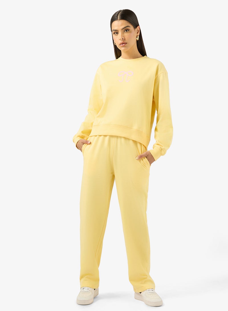 Ginger Oversize Varsity Fleece Sweatshirt & Sweatpant Set - Image 1