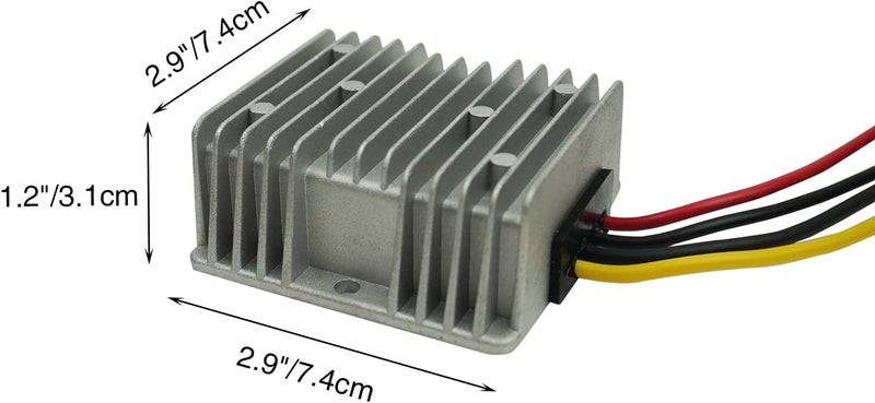 Proshopping محول تنظيم جهد لعربات الجولف، من 36V أو 48V إلى 12V بقدرة 20A وطاقة 240W، مع توفير طاقة من نوع DC/DC، مزود بترانسفورمر خاص لخفض الجهد، مقاوم للماء – مناسب لعربات الجولف، وسائل النقل الخاصة، الرافعات، والسيارات العادية. - Image 2