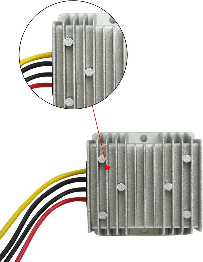 Proshopping محول تنظيم جهد لعربات الجولف، من 36V أو 48V إلى 12V بقدرة 20A وطاقة 240W، مع توفير طاقة من نوع DC/DC، مزود بترانسفورمر خاص لخفض الجهد، مقاوم للماء – مناسب لعربات الجولف، وسائل النقل الخاصة، الرافعات، والسيارات العادية. - Image 4
