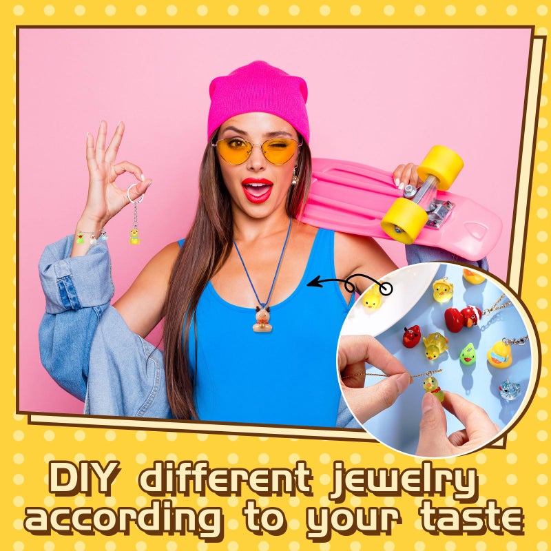 Misdary 25 Pcs Duck Resin Charms for Jewelry Making Colorful Charms Pendants Beads Pendant Ornaments for DIY Necklace Bracelet(Duck Style) - Image 3