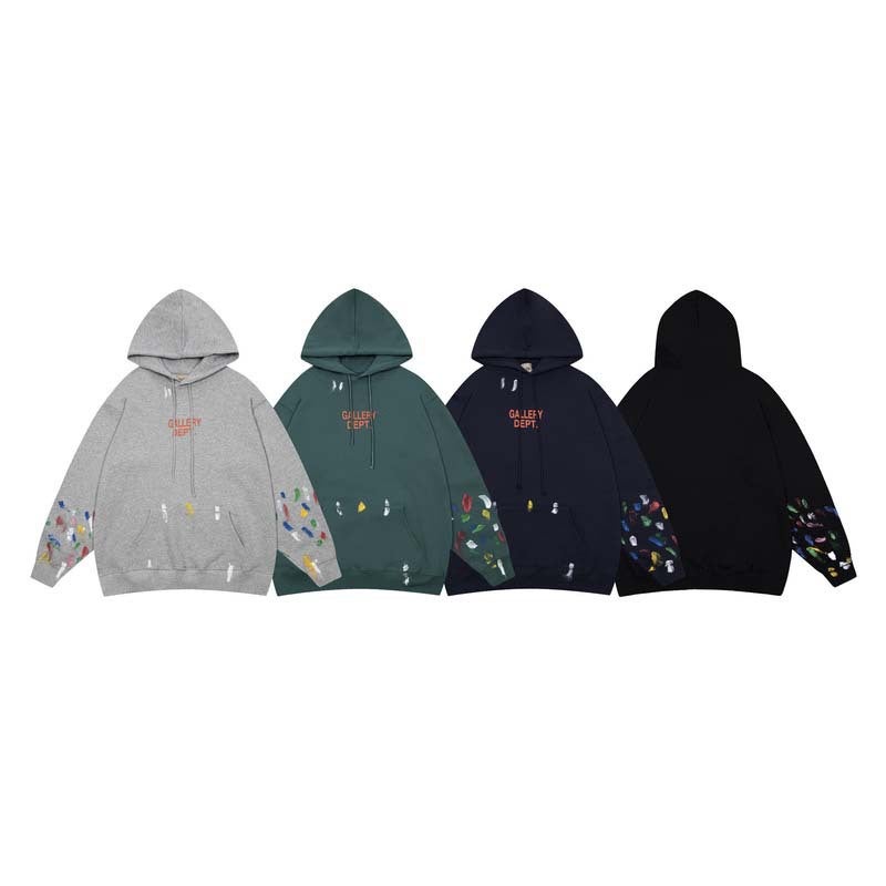 American Style Fashion Brand Gallery Dept Tide Simple Letter Hooded Sweat Loose Casual All-Match Men'S And Women'S Fashion - Image 3