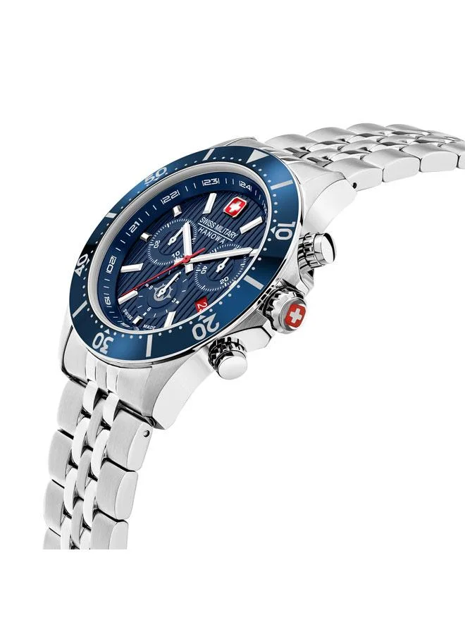 SWISS MILITARY HANOWA Flagship X Chrono 43mm Men's Watch with Stainless Steel Bracelet