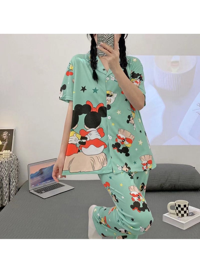 Women's Pack Of 2 Top And Bottom Pyjama Set