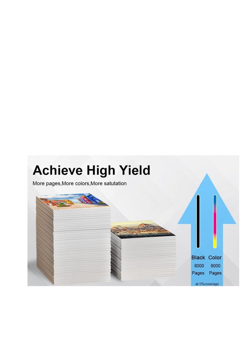 Terabyte BTD60 BT5000 Ink Set 4-Color for Brother BTD60 BT5000 Ink Bottle Set Use for DCP-T300 T310W T500W T510W T520W T220 T226 T710W T700W T420W T425W,Prints Up to 8,000 Pages(Black, Cyan, Yellow, Magenta) - Image 4
