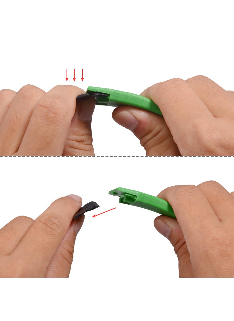 Ehdis EHDIS 1.5" Plastic Razor Scraper with 10pcs Double Edged Plastic Blades for Removing Labels Stickers Decals on Glass Windows (Green)  - Image 4