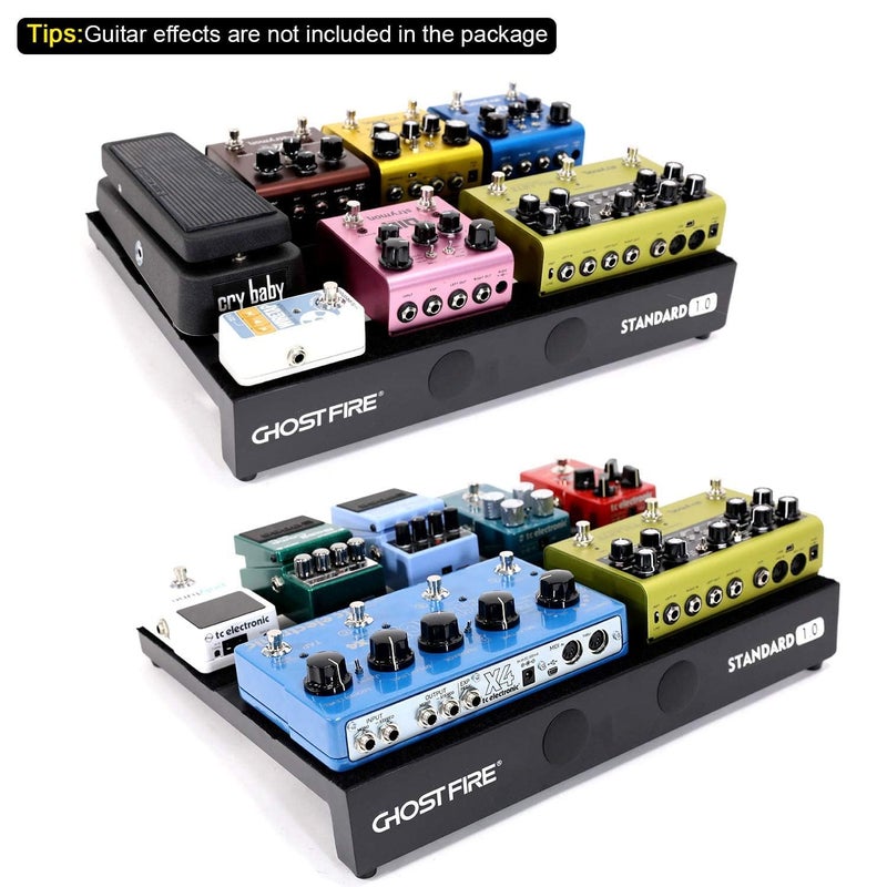 GHOSTFIRE Ghost Fire Guitar Pedal Board Aluminum Alloy 2.75lb Effect Pedalboard 16.9"x12" with Carry Bag,V series (V-STANDARD 1.0) - Image 5