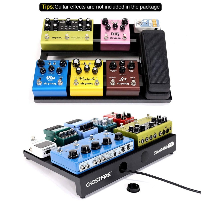 GHOSTFIRE Ghost Fire Guitar Pedal Board Aluminum Alloy 2.75lb Effect Pedalboard 16.9"x12" with Carry Bag,V series (V-STANDARD 1.0) - Image 4