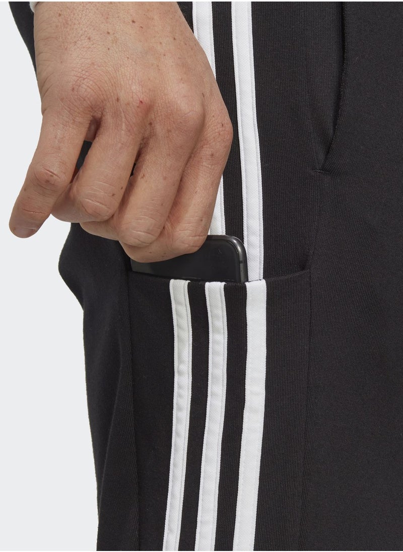 Adidas - Essentials Single Jersey Tapered Open Hem 3-Stripes Sweatpants - Image 1