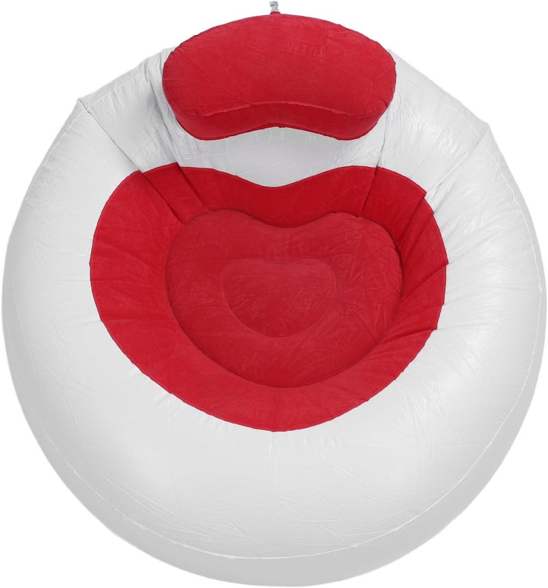 Daily universal pick SUNGOOYUE Inflatable Sofa Chair, Multifunctional Loving Heart Design, Portable Lounge for Living Room, Balcony (Red) Rack friendly - Image 1