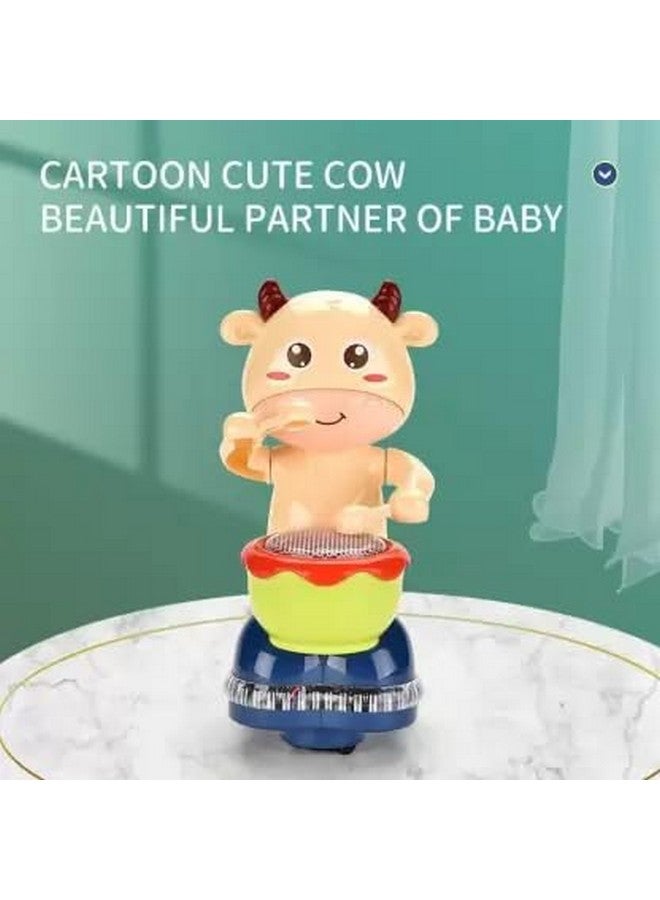 Ixora Musical Cow Direction Change Baby Bump and Go Dancing Walking Move Left Right Swing Up Down with Lights and Sound Toy for Kids (Multi Color) - Image 3