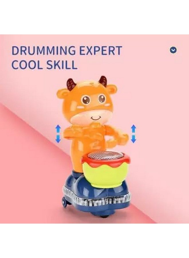 Ixora Musical Cow Direction Change Baby Bump and Go Dancing Walking Move Left Right Swing Up Down with Lights and Sound Toy for Kids (Multi Color) - Image 2