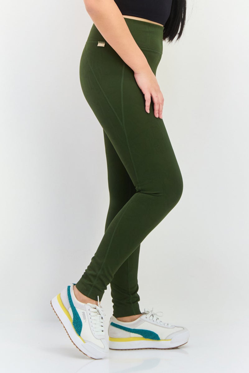 PUMA Women Sportswear Fit Brand Logo Training Tights, Green - Image 2