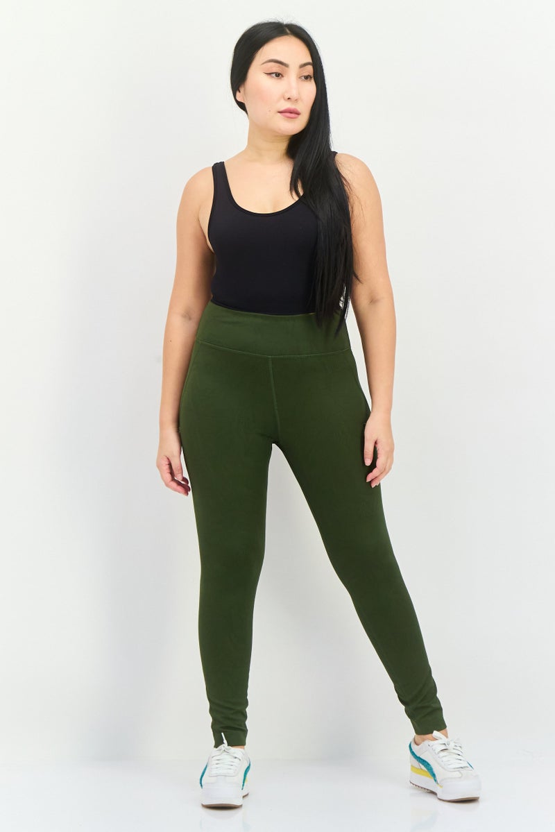 PUMA Women Sportswear Fit Brand Logo Training Tights, Green - Image 4