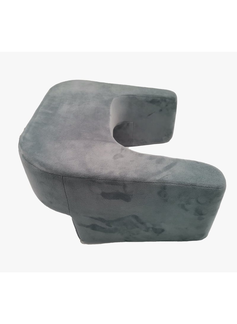 Lap Desk Pillow with Large Side Pocket and Cup Holder / All-In-One Cozy Station / Washable Cover - Gray