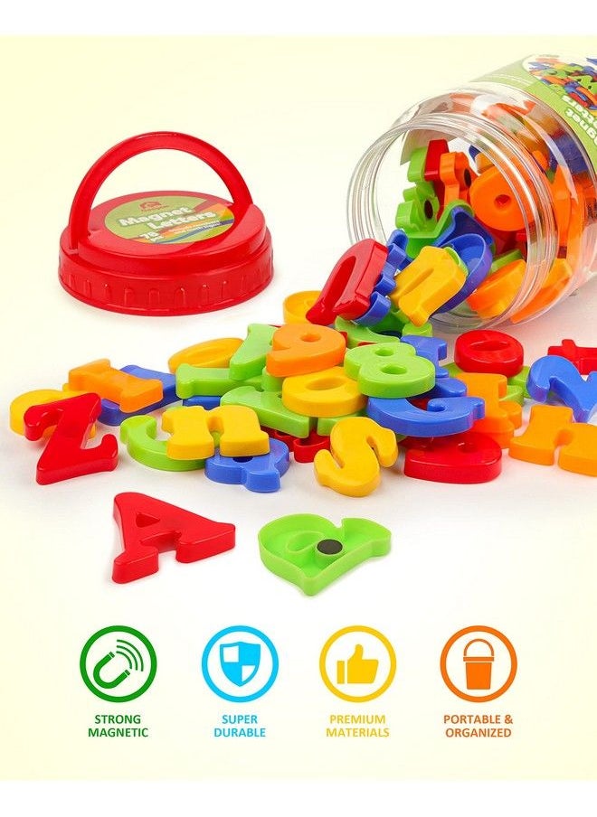 Coogam - Alphabet Magnetic Letters Numbers Colorful Abc 123 Refrigerator Fridge Magnets Uppercase Lowercase Vocabulary Educational Toy Set For Preschool Learning Spelling Counting(Upgraded Version) - Image 1