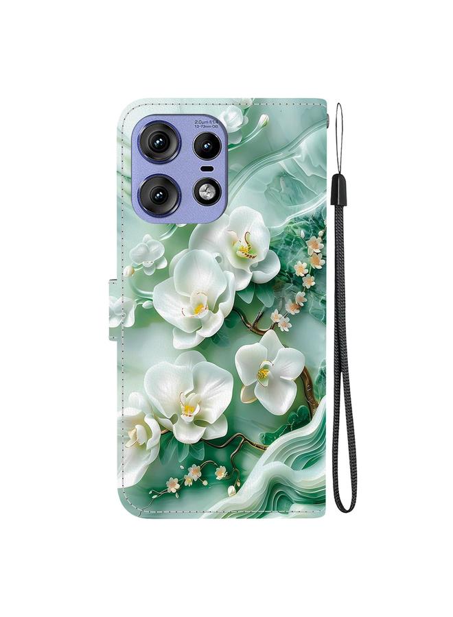 erorex Case For Motorola Edge 50 Pro Crystal Texture Colored Drawing Leather Phone Case - Image 3