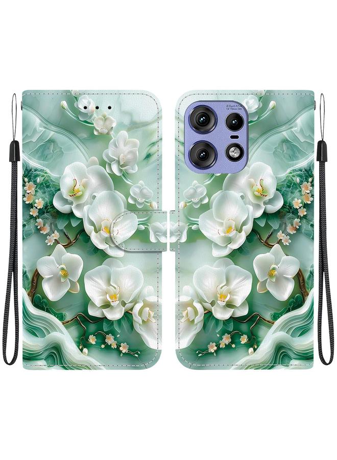 erorex Case For Motorola Edge 50 Pro Crystal Texture Colored Drawing Leather Phone Case - Image 1