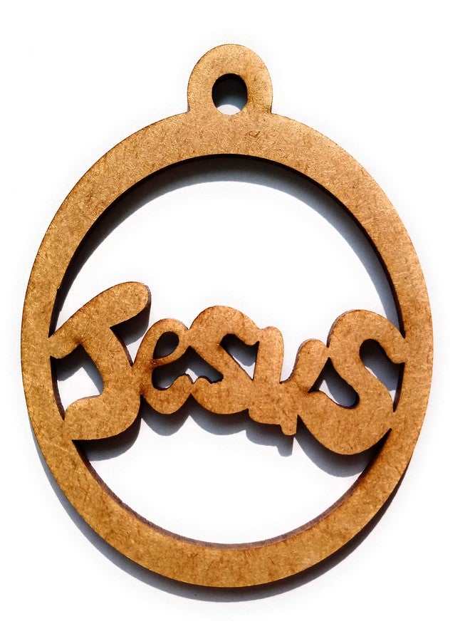 300Sparkles MDF Merry Christmas Tree Decorative Ornament Hanging Festival Home Office Party Decoration 20 PCS (Jesus)