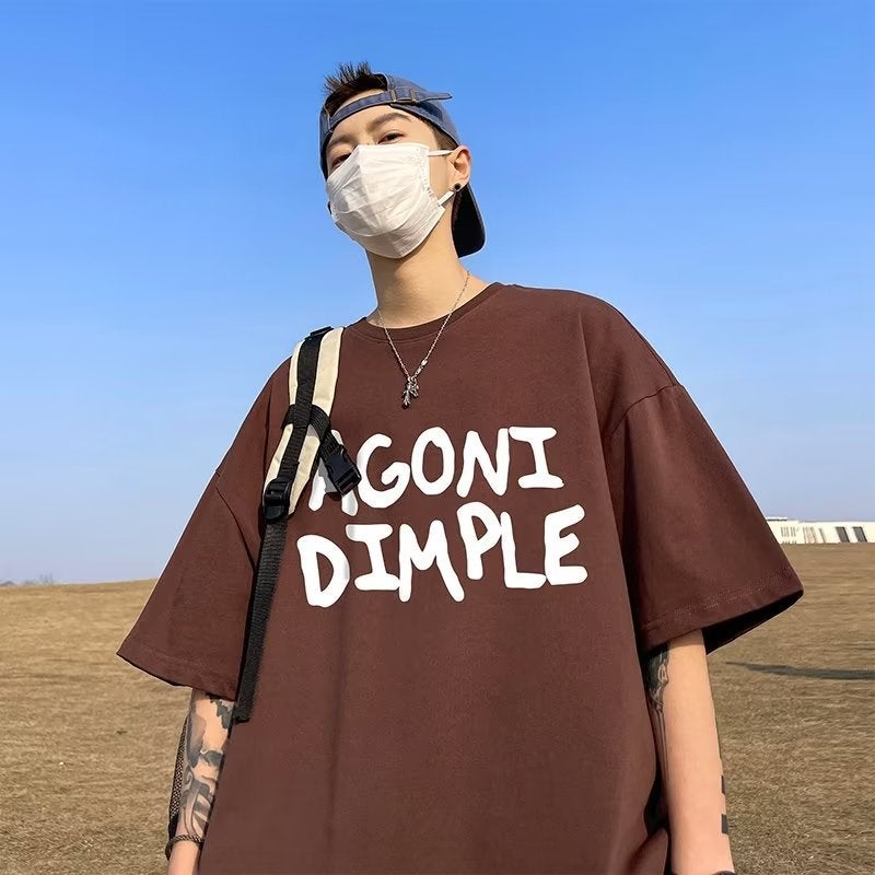 American-style Heavy T-shirt Men's Teenager Short-sleeved Summer Trendy Brand Loose Half-sleeved Top Japanese Style Vintage Men's T-shirt - Image 4