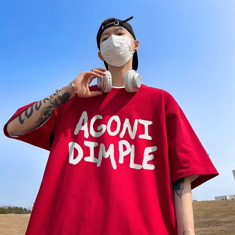 American-style Heavy T-shirt Men's Teenager Short-sleeved Summer Trendy Brand Loose Half-sleeved Top Japanese Style Vintage Men's T-shirt - Image 1