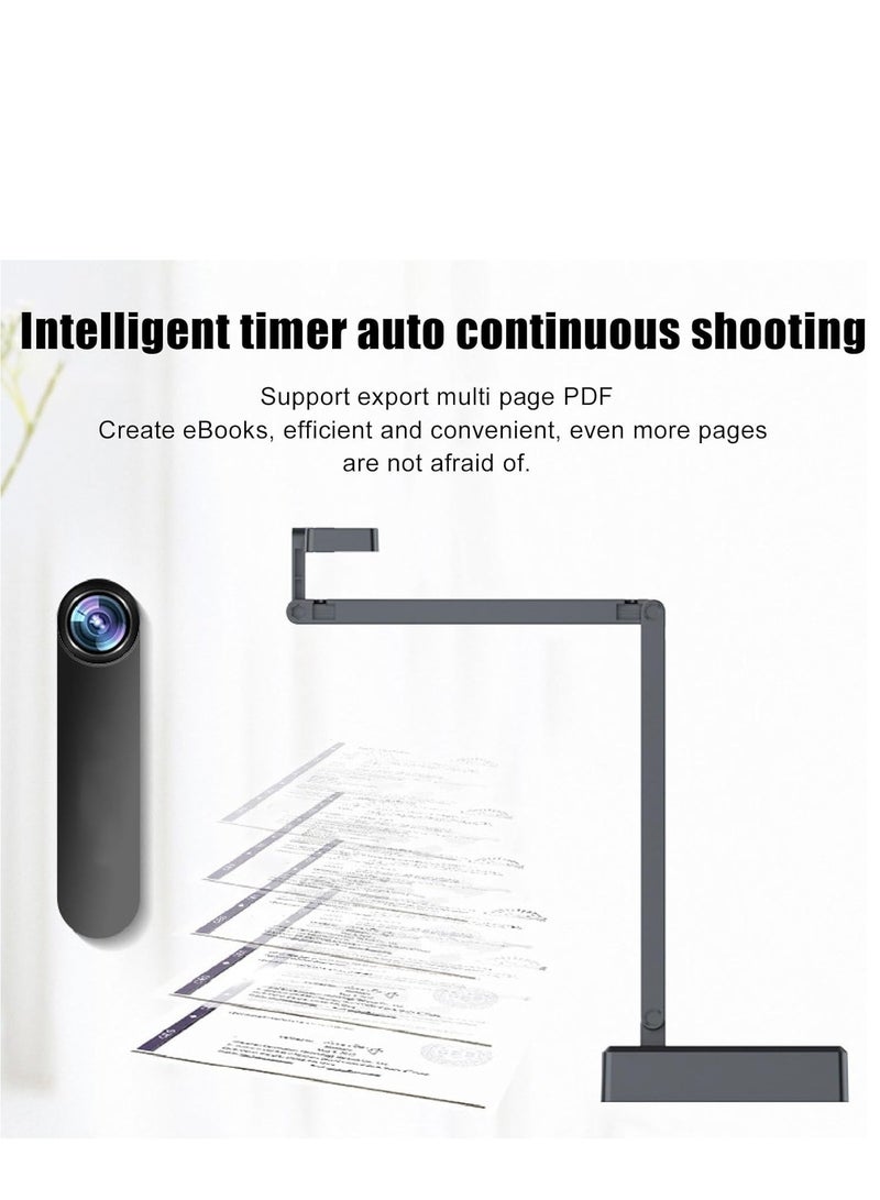 USB Document Camera, 4K Ultra HD 16MP Document Webcam with Adjustable Angle, Auto Manual Focus, Brightness Adjustment for Distance Learning, Remote Teaching, Web Conferencing - Image 3