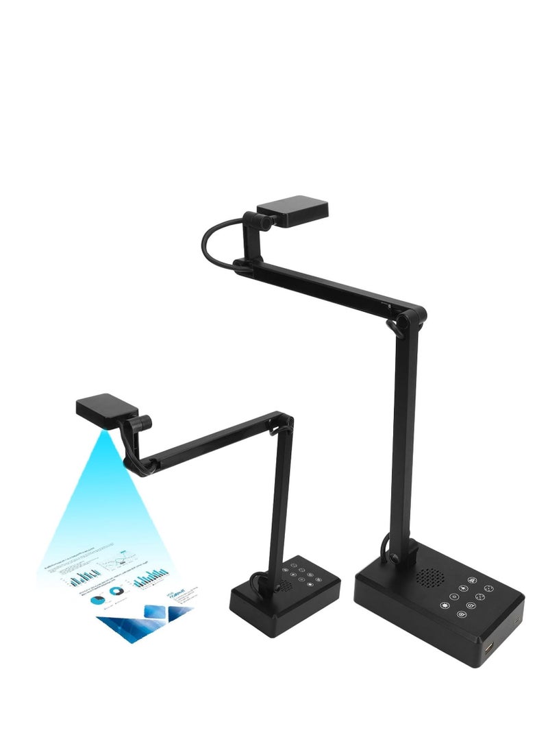 USB Document Camera, 4K Ultra HD 16MP Document Webcam with Adjustable Angle, Auto Manual Focus, Brightness Adjustment for Distance Learning, Remote Teaching, Web Conferencing - Image 1