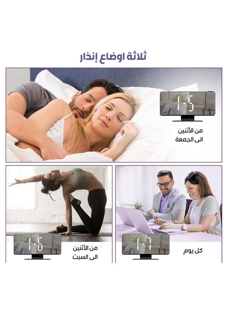 ⏰ Smart LED Mirror Alarm Clock – Stylish Design, Smart Features, Perfect Start to Your Day!