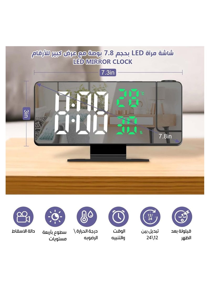 ⏰ Smart LED Mirror Alarm Clock – Stylish Design, Smart Features, Perfect Start to Your Day!