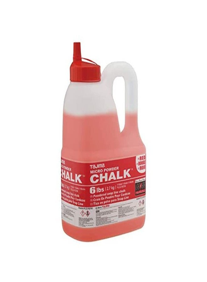 Tajima Micro Chalk - Red 6-lbs (2.7kg) Ultra-Fine Snap-Line Chalk with Durable Bottle & Easy-Fill Nozzle - PLC2-R2700 - Image 1