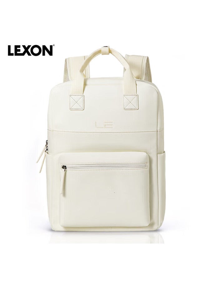 Lexon Backpack For Men, 15-inch Laptop Bag, Water-resistant Backpack For Women, Casual Student Couple Schoolbag, Off-white Color - Image 4