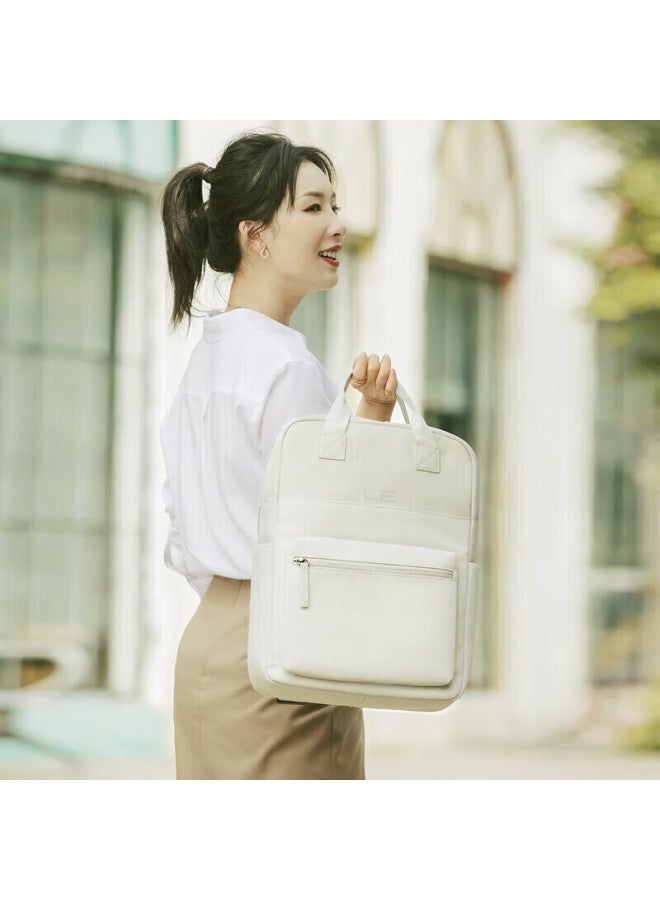 Lexon Backpack For Men, 15-inch Laptop Bag, Water-resistant Backpack For Women, Casual Student Couple Schoolbag, Off-white Color - Image 1