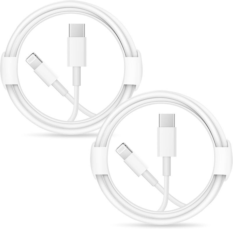 ROMITAZ iPhone Fast Charger Lightning Cable [Apple MFi Certified] 2-Pack USB-C to Lightning Cable (6.6Ft) - Fast Charging Compatible with iPhone 14/14 Plus/14 Pro/14 Pro Max/13/13 Pro/12/12 Pro/12 Pro Max/11/iPad - Image 1
