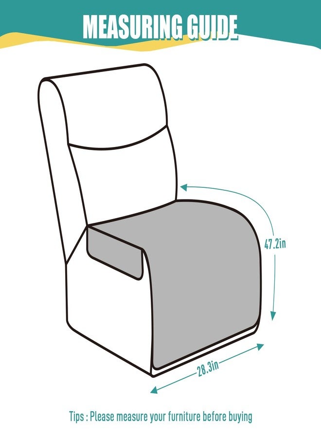 Ruaozz غطاء كرسي بدون مساند للذراعين من Ruaozz، مقاوم للماء بنسبة 100%، مناسب للكنبة الركنية القابلة للإمالة - غطاء مقعد إضافي كبير الحجم من قطعة واحدة للكنبة القابلة للإمالة - مانع للانزلاق، قابل للغسل، لون شوكولاتة - Image 3