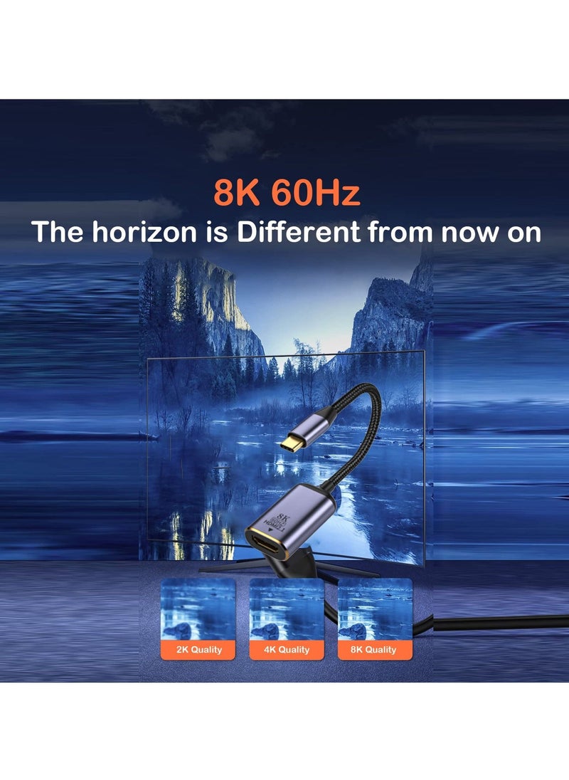 سيوسي Syosi / USB جيم إلى محول HDMI ، 8K@60Hz ج هدمي 2-1 متوافق مع ماك بوك ، آي باد برو ، غالاكسي ، وأكثر من ذلك ، USB4.0  - Image 3