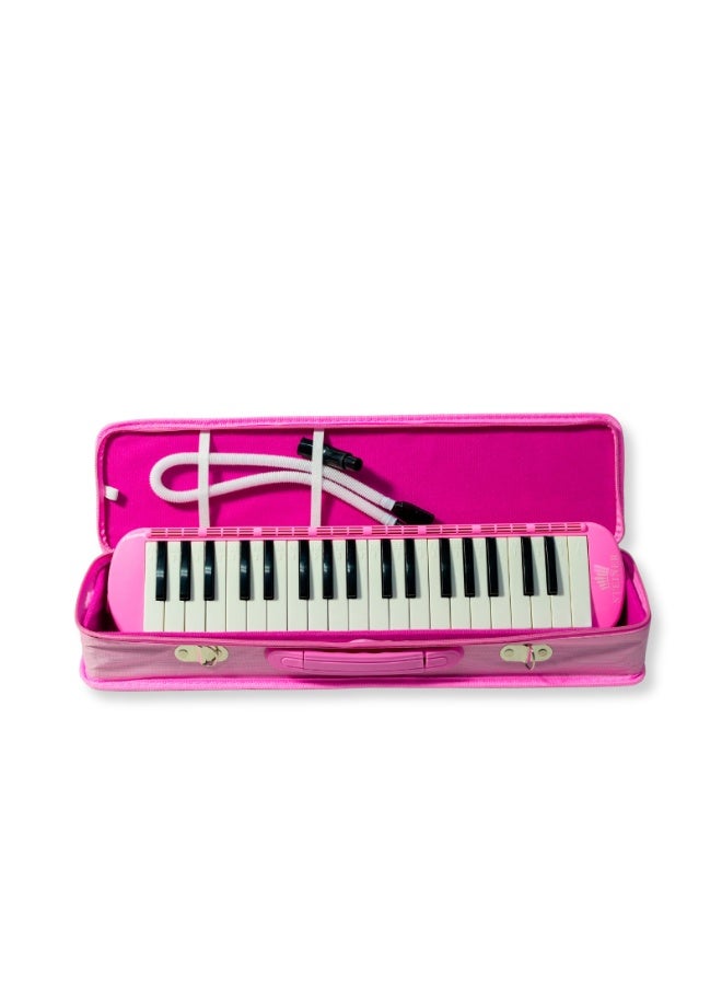 Steiner 37-Key Melodica GSM-08 – Fun & Portable Wind Keyboard Instrument with Case & Mouthpiece – Pink Finish - Image 5