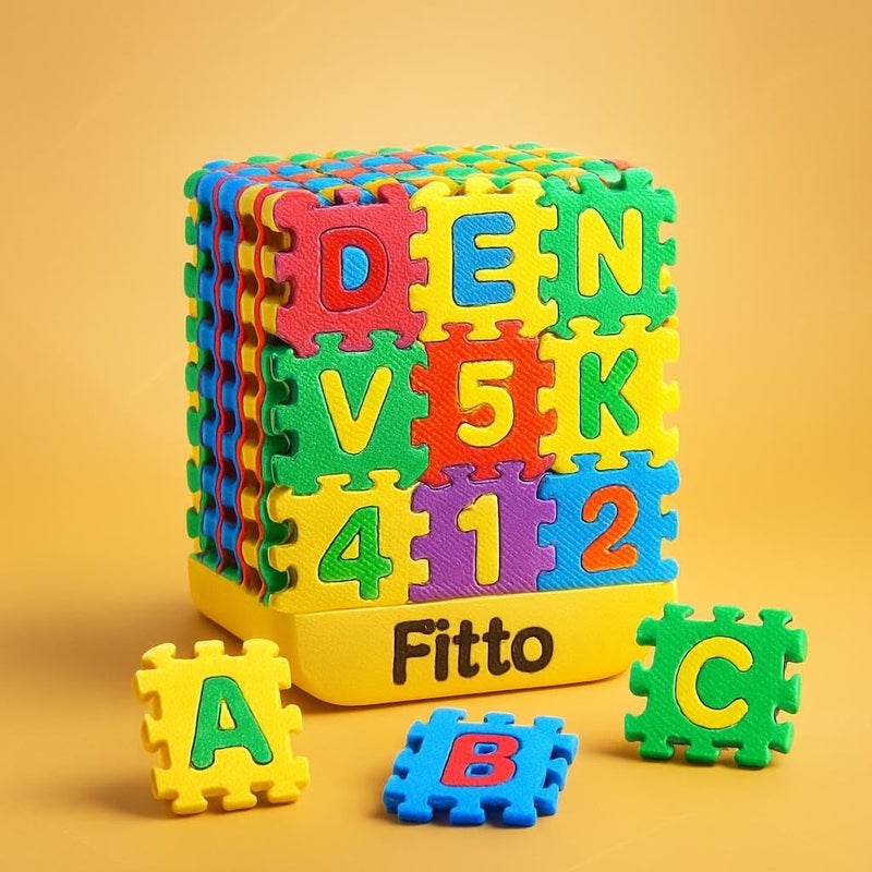 Fitto Puzzle Sheets A, B, C + 1,2,3 – 6x6 cm Educational Puzzle Worksheets for Kids, Learning Activity Pack - Image 3