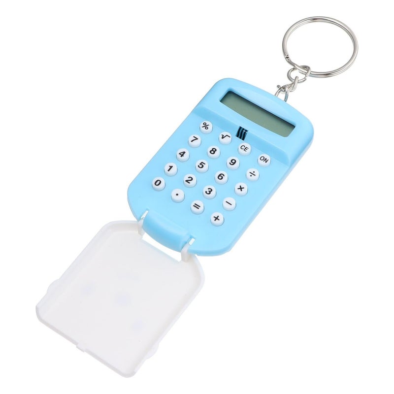 Blue Portable Mini Calculator 2 Pack Lightweight Plastic Arithmetic Counter for Students Office Use - Image 2