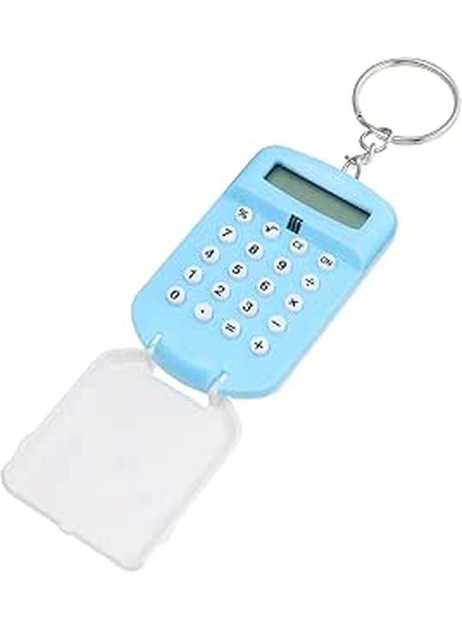 Blue Portable Mini Calculator 2 Pack Lightweight Plastic Arithmetic Counter for Students Office Use - Image 1