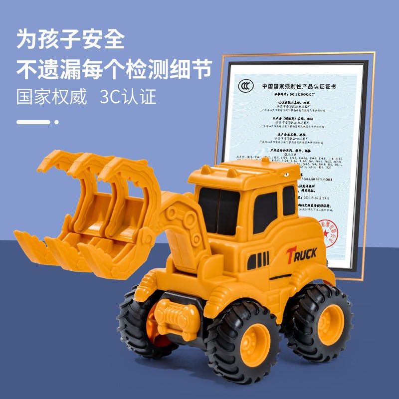 Children'S Toys Push-Slide Pull-Back Construction Vehicles Excavator Plastic Bulldozer Kids Toys Gifts - Image 5