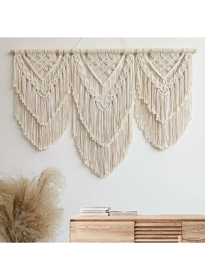 Antikiano Macrame Wall Hanging – Handmade Cotton Decor – Size 110×80 cm - Image 4