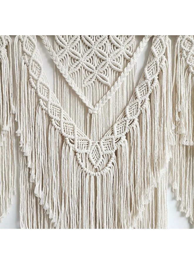Antikiano Macrame Wall Hanging – Handmade Cotton Decor – Size 110×80 cm - Image 2