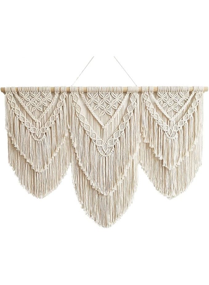 Antikiano Macrame Wall Hanging – Handmade Cotton Decor – Size 110×80 cm - Image 1
