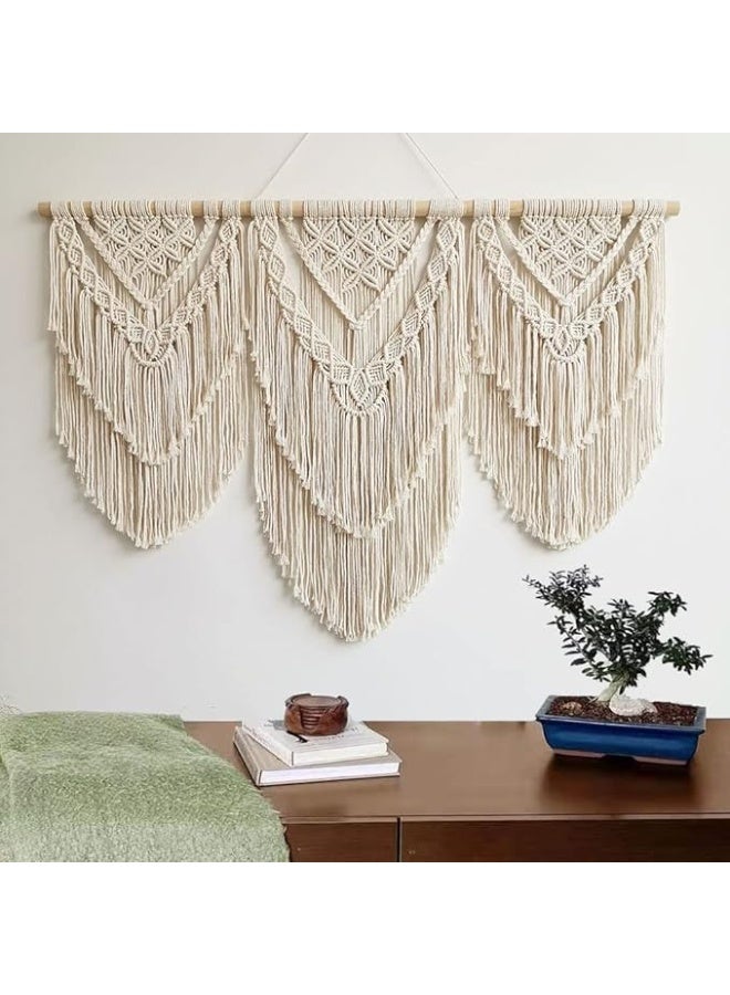 Antikiano Macrame Wall Hanging – Handmade Cotton Decor – Size 110×80 cm - Image 3