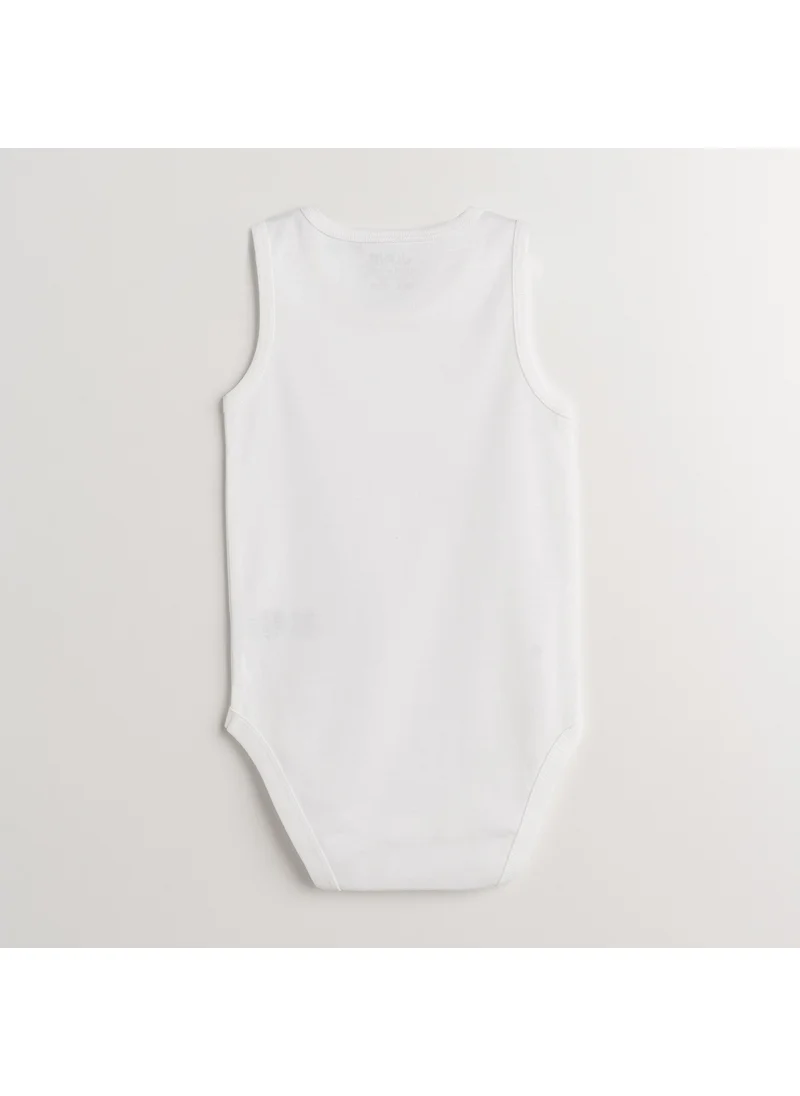 JUNE Baby Basic Crew Neck 2 Piece Athlete Body White